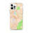 Custom iPhone 12 Pro Max Evansville Wisconsin Map Phone Case in Watercolor