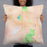 Person holding 22x22 Custom Evansville Wisconsin Map Throw Pillow in Watercolor