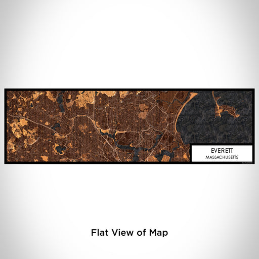 Flat View of Map Custom Everett Massachusetts Map Enamel Mug in Ember