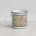 Left View Custom Everett Massachusetts Map Enamel Mug in Woodblock