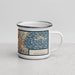 Right View Custom Everett Massachusetts Map Enamel Mug in Woodblock