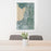 24x36 Everett Washington Map Print Portrait Orientation in Afternoon Style Behind 2 Chairs Table and Potted Plant
