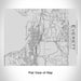 Rendered View of Everett Washington Map Engraving on 20oz Stainless Steel Insulated Bottle with Bamboo Top