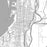 Everett Washington Map Print in Classic Style Zoomed In Close Up Showing Details