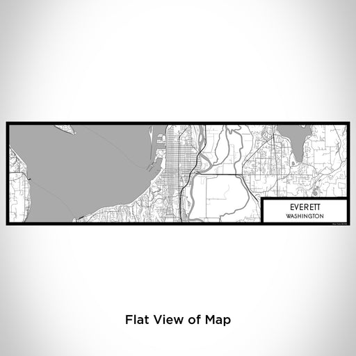 Flat View of Map Custom Everett Washington Map Enamel Mug in Classic