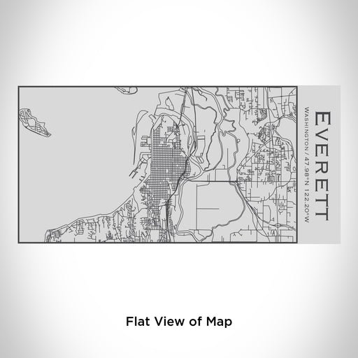 Rendered View of Everett Washington Map Engraving on 17oz Stainless Steel Insulated Cola Bottle