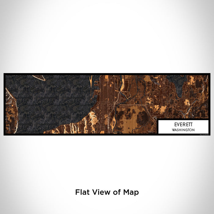 Flat View of Map Custom Everett Washington Map Enamel Mug in Ember