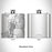 Rendered View of Everett Washington Map Engraving on 6oz Stainless Steel Flask