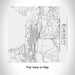 Rendered View of Everett Washington Map Engraving on 17oz Stainless Steel Insulated Tumbler in White