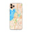 Custom iPhone 11 Pro Max Everett Washington Map Phone Case in Watercolor