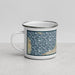 Left View Custom Everett Washington Map Enamel Mug in Woodblock