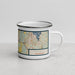Right View Custom Everett Washington Map Enamel Mug in Woodblock