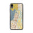 Custom iPhone XR Everett Washington Map Phone Case in Woodblock