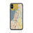 Custom iPhone X/XS Everett Washington Map Phone Case in Woodblock