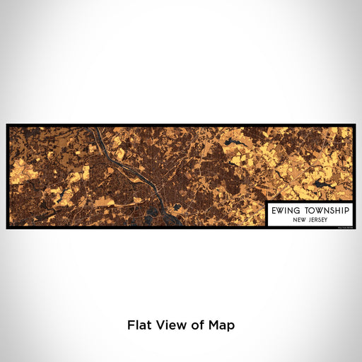 Flat View of Map Custom Ewing Township New Jersey Map Enamel Mug in Ember