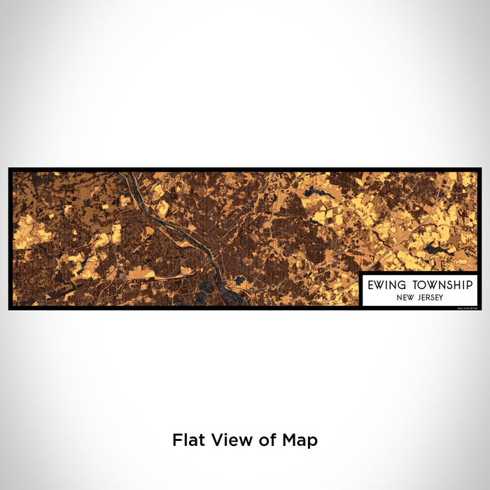 Flat View of Map Custom Ewing Township New Jersey Map Enamel Mug in Ember