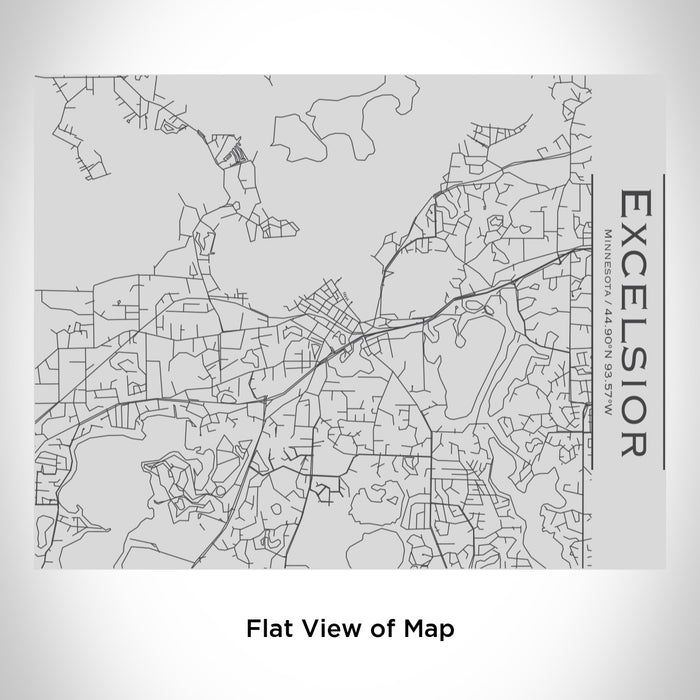 Rendered View of Excelsior Minnesota Map Engraving on 20oz Stainless Steel Insulated Bottle with Bamboo Top