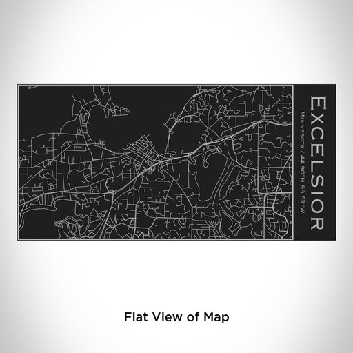 Rendered View of Excelsior Minnesota Map Engraving on 17oz Stainless Steel Insulated Cola Bottle in Black