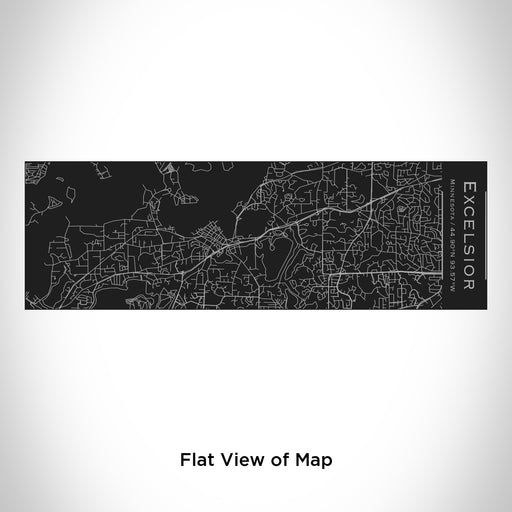 Rendered View of Excelsior Minnesota Map Engraving on 10oz Stainless Steel Insulated Cup with Sliding Lid in Black