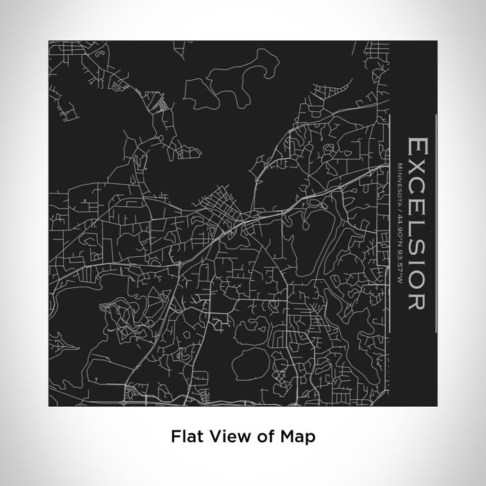 Rendered View of Excelsior Minnesota Map Engraving on 17oz Stainless Steel Insulated Tumbler in Black