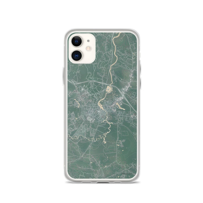 Custom iPhone 11 Exeter New Hampshire Map Phone Case in Afternoon
