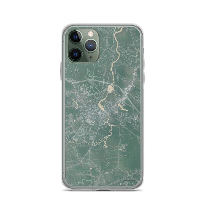 Custom iPhone 11 Pro Exeter New Hampshire Map Phone Case in Afternoon