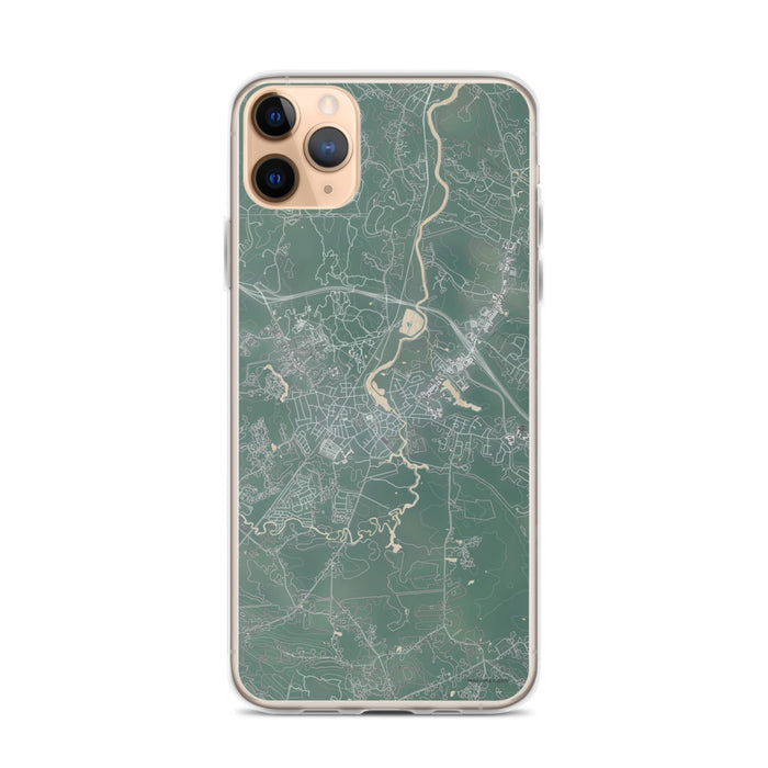 Custom iPhone 11 Pro Max Exeter New Hampshire Map Phone Case in Afternoon