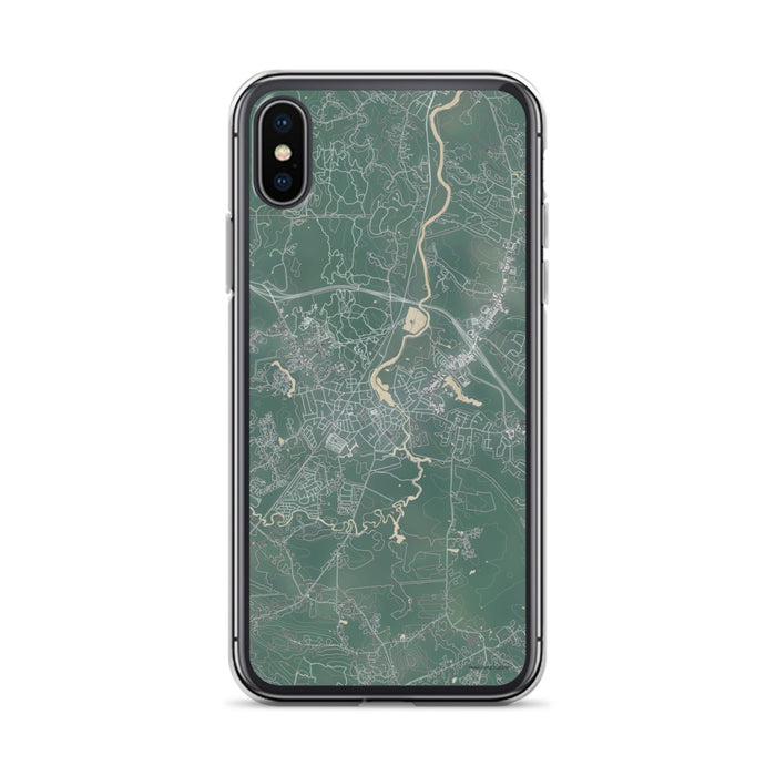 Custom iPhone X/XS Exeter New Hampshire Map Phone Case in Afternoon