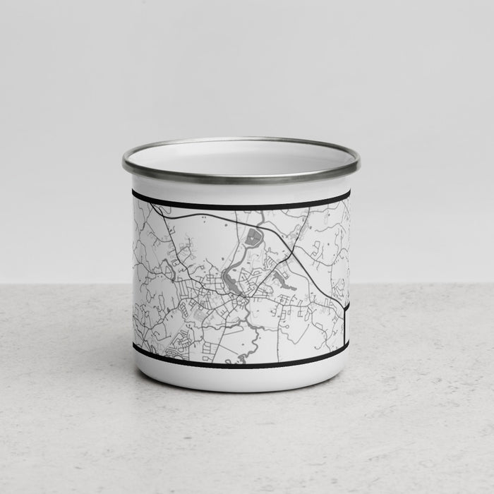 Front View Custom Exeter New Hampshire Map Enamel Mug in Classic