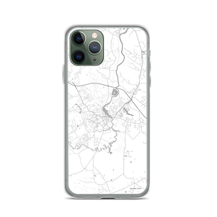 Custom iPhone 11 Pro Exeter New Hampshire Map Phone Case in Classic