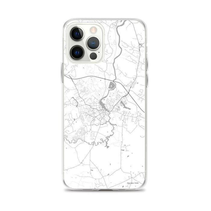Custom iPhone 12 Pro Max Exeter New Hampshire Map Phone Case in Classic