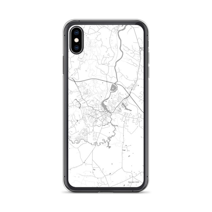 Custom iPhone XS Max Exeter New Hampshire Map Phone Case in Classic