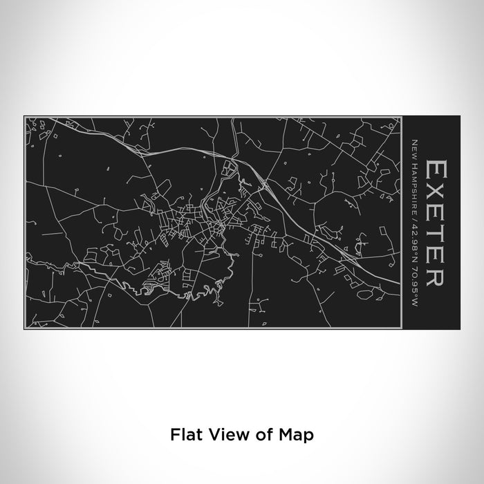Rendered View of Exeter New Hampshire Map Engraving on 17oz Stainless Steel Insulated Cola Bottle in Black