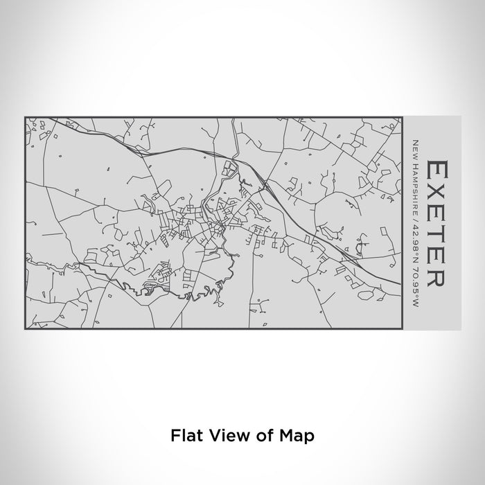 Rendered View of Exeter New Hampshire Map Engraving on 17oz Stainless Steel Insulated Cola Bottle