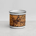 Front View Custom Exeter New Hampshire Map Enamel Mug in Ember