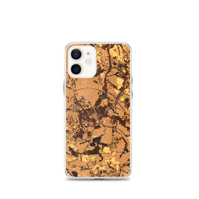 Custom iPhone 12 mini Exeter New Hampshire Map Phone Case in Ember