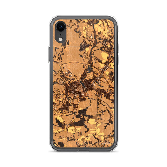 Custom iPhone XR Exeter New Hampshire Map Phone Case in Ember