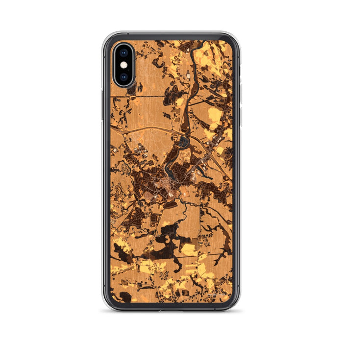 Custom iPhone XS Max Exeter New Hampshire Map Phone Case in Ember