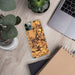 Custom Exeter New Hampshire Map Phone Case in Ember on Table with Laptop and Plant