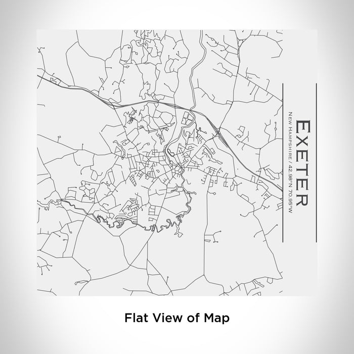 Rendered View of Exeter New Hampshire Map Engraving on 17oz Stainless Steel Insulated Tumbler in White