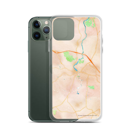 Custom Exeter New Hampshire Map Phone Case in Watercolor