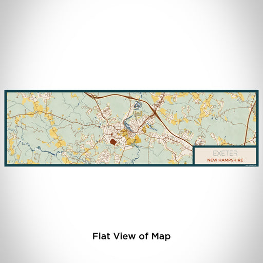 Flat View of Map Custom Exeter New Hampshire Map Enamel Mug in Woodblock
