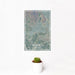 12x18 Fairfield California Map Print Portrait Orientation in Afternoon Style With Small Cactus Plant in White Planter