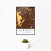 12x18 Fairfield California Map Print Portrait Orientation in Ember Style With Small Cactus Plant in White Planter
