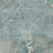 Fairfield California Map Print in Afternoon Style Zoomed In Close Up Showing Details