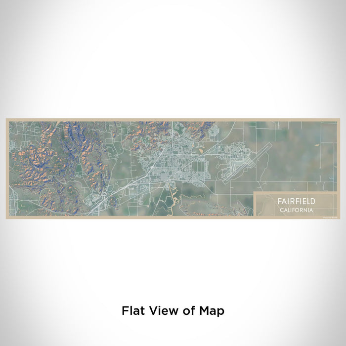 Flat View of Map Custom Fairfield California Map Enamel Mug in Afternoon