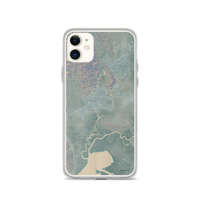 Custom iPhone 11 Fairfield California Map Phone Case in Afternoon