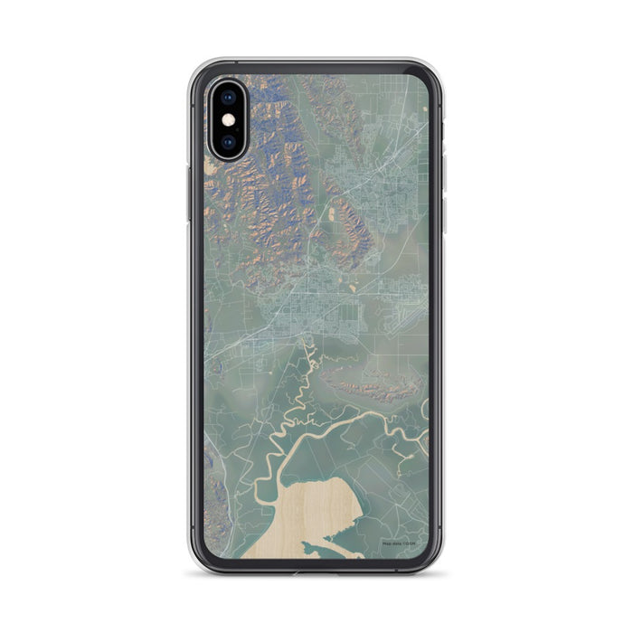 Custom iPhone XS Max Fairfield California Map Phone Case in Afternoon