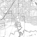 Fairfield California Map Print in Classic Style Zoomed In Close Up Showing Details