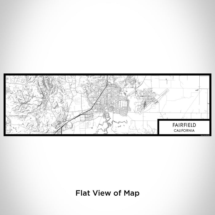 Flat View of Map Custom Fairfield California Map Enamel Mug in Classic